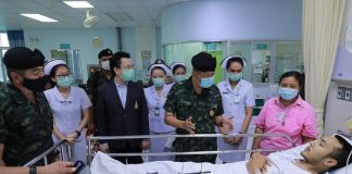 เยี่ยมให้กำลังใจเจ้าหน้าที่ที่ได้รับบาดเจ็บเหตุระเบิด – ปะทะ นราธิวาสและปัตตานี