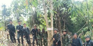 เจ้าหน้าที่คณะทำงานพิเศษ กอ.รมน.ภาค 4 สน. ร่วมกับ ตชด.44 และหน่วยป้องกันรักษาป่าที่ ยล.4 ออกตรวจป่าบนภูเขา พบการลักลอบตัดไม้ทำลายป่าแห่งใหม่