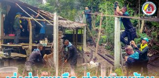 ทหารพราน เร่งช่วยเหลือ ซ่อมแซมที่พักอาศัยให้กับประชาชนในพื้นที่
