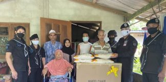 ทหารพราน 42 “รวมพลังส่งกำลังใจ สู่บ้านทหารพราน จชต.” มอบวีลแชร์และเครื่องอุปโภคบริโภค แก่ครอบครัวกำลังพลหน่วยฯ