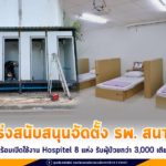 กระทรวงกลาโหม เร่งสนับสนุนจัดตั้ง โรงพยาบาลสนามเพิ่ม พร้อมปรับและเปิดใช้งาน Hospital 8 แห่ง รับผู้ป่วยกว่า 3,000 เตียงให้ได้ทันต้น พฤษภาคมนี้