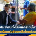 ห่วงใยประชาชนที่ได้รับผลกระทบโควิด-19 พร้อมสั่งการให้ทุกฝ่ายเร่งช่วยเหลือโดยด่วน