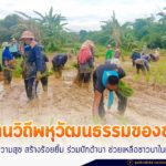 สืบสานวิถีพหุวัฒนธรรมของชุมชน คืนความสุข สร้างร้อยยิ้ม ร่วมปักดำนา ช่วยเหลือชาวนาในพื้นที่