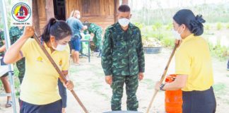 ส่งเสริมการสร้างอาชีพ สร้างงาน สร้างรายได้ให้กับครอบครัวกำลังพล พร้อมช่วยเหลือพี่น้องเกษตรกรในพื้นที่ ตามโครงการ “ทหารอิ่มท้อง พี่น้องเกษตรกรอิ่มใจ”