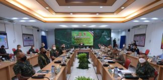 แม่ทัพภาคที่ 4 ตรวจเยี่ยมการปฏิบัติ ศูนย์เฝ้าระวังและติดตามสถานการณ์ไวรัสโคโรน่า 2019 ชายแดนไทย-เมียนมาร์ ด้านจังหวัดระนอง ชุมพร สกัดกั้นสิ่งผิดกฎหมายทุกชนิด ควบคู่กับการป้องกันไวรัสโควิด-19