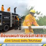 ฝึกซักซ้อมแผนการบรรเทาสาธารณภัย (Unit School) อัคคีภัย ให้กับกำลังพล