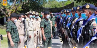 รอง ผอ.รมน.ภาค 4 สน. ตรวจเยี่ยมประเมินความเข้มแข็งของชุดคุ้มครองตำบลบ้านน้ำบ่อ เพื่อเสริมสร้างความเข้มแข็งให้กับชุดคุ้มครองตำบล ต้องสามารถควบคุมดูแล สร้างความปลอดภัยในชีวิตและทรัพย์สินให้กับประชาชนในพื้นที่ได้