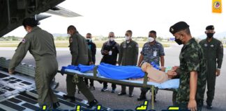 ร่วมส่งกำลังใจช่างเครื่องฯ 1 ในผู้ป่วย จากเหตุ ฮ. ลงจอดฉุกเฉิน ฟื้นฟูต่อที่โรงพยาบาลพระมงกุฎเกล้า หลังอาการดีขึ้น