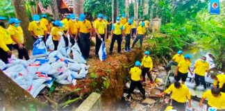 พัฒนาสร้างฝายเก็บกักน้ำตามแนวพระราชดำริ ณ วัดมาลาประชาสรรค์ อ.เบตง จ.ยะลา ปลูกจิตสำนึกการมีส่วนร่วมของประชาชนในการอนุรักษ์ทรัพยากรน้ำสำหรับหมู่บ้าน