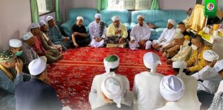 พิธีทำบุญครบรอบวันเสียชีวิต 7 วันของนายเจ๊ะมูหามะญากี เจ๊ะเด็ง ผู้ใหญ่บ้านที่เสียชีวิตขณะเข้าเจรจากับผู้ก่อเหตุรุนแรงในพื้นที่ ต.ดอนรัก อ.หนองจิก จ.ปัตตานี