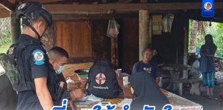 เยี่ยมให้กำลังใจ ตรวจสุขภาพ มอบยาสามัญประจำบ้านให้ประชาชน