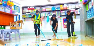 ทหารพราน 41 ร่วมมือ ร่วมใจ ฟื้นฟูอาคารเรียน หลังระดับน้ำลดลง