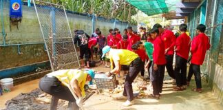 กิจกรรมจิตอาสาฉีดล้างทำความสะอาด ฟื้นฟูโรงเรียนบ้านมูโนะ หลังประสบอุทกภัย