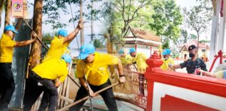 กิจกรรมจิตอาสาบำเพ็ญสาธารณประโยชน์ พัฒนาปรับภูมิทัศน์ ณ วัดเวฬุวัน อ.เมือง จ.ยะลา