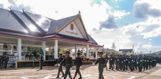 ซักซ้อมพิธีสวนสนาม กระทำสัตย์ปฏิญาณตน ต่อธงชัยเฉลิมพล ณ กองพลทหารราบที่ 15