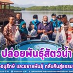 ทหารพราน 44 ร่วมปล่อยพันธุ์สัตว์น้ำ เพื่ออนุรักษ์ และขยายพันธุ์ กลับคืนสู่ธรรมชาติ