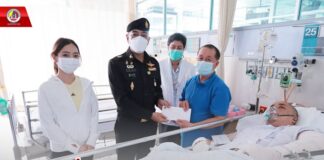 มทภ.4 เยี่ยมให้กำลังใจ ส.ต.อ. ภาสกร คำดี จนท.ตำรวจ ที่ได้รับบาดเจ็บจากเหตุระเบิด ในพื้นที่ อ.บันนังสตา จ.ยะลา สั่งเร่งรวบรวมพยานหลักฐาน ติดตามตัวผู้ก่อเหตุมาดำเนินคดีตามกฎหมายโดยเร็ว