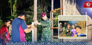 ชุดสันติสุขที่ 102 ร่วมสร้างซุ้มประตูชัย (ปินตูกรือบัง) ส่งเสริมความเป็นอัตลักษณ์มลายูท้องถิ่น ในพื้นที่ อ.ปะนาเระ จ.ปัตตานี