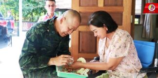 ผบ.ฉก.นราธิวาส เข้าเยี่ยมรดน้ำขอพร มอบความห่วงใย และให้กำลังใจ ป้านิ่ม หญิงแกร่ง แห่งอำเภอสุไหงปาดี ในห้วงเทศกาลปีใหม่ไทย 2566