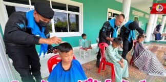 ทหารพรานลงพื้นที่ อ.ยะรัง จ.ปัตตานี บริการตัดผมฟรีให้เด็กนักเรียน “Army Baber ตัดผมฟรี แลกรอยยิ้ม”