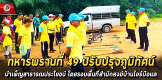 กิจกรรมบำเพ็ญสาธารณประโยชน์ ปรับปรุงภูมิทัศน์โดยรอบพื้นที่สำนักสงฆ์