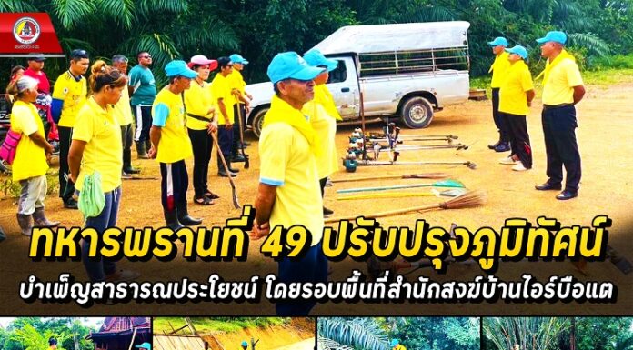 กิจกรรมบำเพ็ญสาธารณประโยชน์ ปรับปรุงภูมิทัศน์โดยรอบพื้นที่สำนักสงฆ์