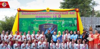 กรมทหารพรานที่ 48 จัดงานวันคล้ายวันสถาปนาหน่วย ครบรอบ 12 ปี บำเพ็ญกุศลให้กับกำลังพลที่เสียชีวิต และเสริมสร้างความเป็นสิริมงคลแก่กำลังพลและครอบครัว