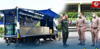 ตรวจรับมอบรถครัวสนามเคลื่อนที่ พร้อมสิ่งของอุปกรณ์ประกอบเลี้ยง สำหรับใช้ในการเข้าช่วยเหลือประชาชนเมื่อเกิดภัยพิบัติต่าง ๆ ในพื้นที่จังหวัดชายแดนภาคใต้
