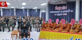 ครบรอบ 33 ปี มณฑลทหารบกที่ 46 ยึดมั่นปกป้องเทิดทูนสถาบัน และเป็นที่พึ่งให้ประชาชนในทุกสถานการณ์ มุ่งพัฒนา สร้างความผาสุกให้ประชาชน และประเทศชาติอย่างยั่งยืน