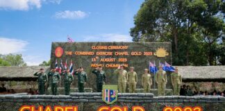 พิธีปิดการฝึกผสมกองทัพบกไทย – ออสเตรเลีย ภายใต้รหัสการฝึก Chapel Gold 2023 ณ โรงเรียนบ้านถ้ำธง จ.ชุมพร เพิ่มขีดความสามารถทางทหาร กระชับความสัมพันธ์ระหว่างประเทศ
