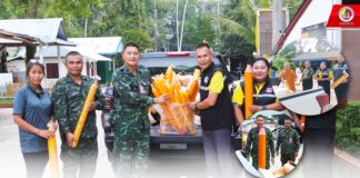 เจ้าอาวาสวัด 3 แห่ง ในพื้นที่ 4 อำเภอของจังหวัดสงขลา มอบธารน้ำใจให้แสงสว่างสู่พี่น้องมูโนะที่ประสบภัย