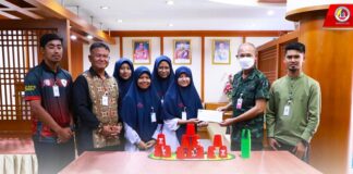 กอ.รมน.ภาค 4 สน. ร่วมสนับสนุนส่งกำลังใจให้ตัวแทนนักเรียนจาก จชต. เข้าร่วมแข่งขันกีฬาสแต็คชิงแชมป์โลก