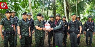 ผบ.ฉก.ยะลา ตรวจเยี่ยมให้กำลังใจ พร้อมมอบสิ่งของบริโภค ห่วงใยชุดปฏิบัติการพิทักษ์พื้นที่เมืองยะลา