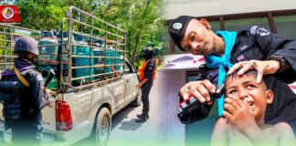 ทหารพราน 44 ขับเคลื่อนโครงการเกศาสานใจ พร้อมดูแลรักษาความปลอดภัยพี่น้องประชาชนในการสัญจรบนท้องถนน