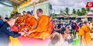 “ทหารพราน 44” ร่วมกับพุทธศาสนิกชนในพื้นที่ ทำนุบำรุงพระพุทธศาสนาให้อยู่คู่กับชุมชนไทยพุทธ ในพื้นที่จังหวัดชายแดนภาคใต้