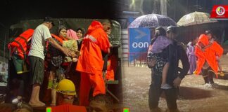 เร่งอพยพประชาชนจากน้ำท่วมฉับพลันในหลายพื้นที่ของอำเภอรือเสาะ จังหวัดนราธิวาส