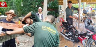 ฉก.ทพ.46 ช่วยเหลือฟื้นฟูพื้นที่ที่ได้รับผลกระทบจากอุทกภัยหลังน้ำลด