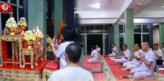 กอ.รมน.ภาค 4 ส่วนหน้า นำกำลังพลไหว้พระสวดมนต์ในวันธรรมสวนะ ประจำเดือนมกราคม 2567