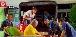 ทหารพราน 22 ช่วยเหลือผู้พิการ นำส่ง รพ. ในพื้นที่