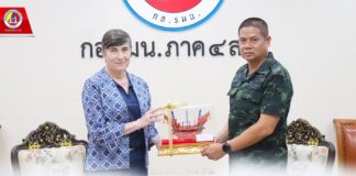 รอง มทภ.4 ต้อนรับ ออท.ออสเตรเลีย/ไทย เข้าพบหารือส่งเสริมความสัมพันธ์ พร้อมแลกเปลี่ยนความคิดเห็นการแก้ไขปัญหา จชต. ร่วมกัน