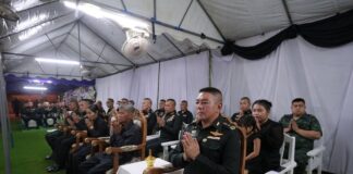 มทภ.4 เป็นประธานสวดพระอภิธรรมศพ อส.ทพ.วิทยา ปวงงาม ทหารกล้าพะเยา ที่เสียสละ ปกป้องชายแดนใต้ จวบจนวาระสุดท้ายของชีวิต อย่างสมเกียรติ