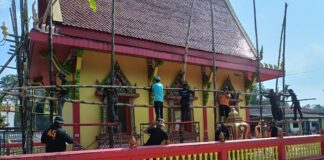 มูลนิธิร่วมกตัญญู ร่วมกับ ทหารชายแดนใต้ ร่วมพัฒนาปรับปรุงภูมิทัศน์วัดบ้านไทย ต.ตันหยงมัส อ.ระแงะ จ.นราธิวาส ปัจจุบันดำเนินการแล้ว 90%