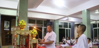 กอ.รมน.ภาค 4 สน. นำกำลังพลไหว้พระสวดมนต์ในวันธรรมสวนะ ประจำเดือนเมษายน 2567