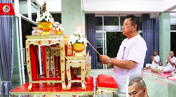 กอ.รมน.ภาค 4 สน. นำกำลังพลไหว้พระสวดมนต์ในวันธรรมสวนะ ประจำเดือนพฤษภาคม 2567