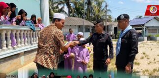 กองร้อยทหารพรานที่ 4910 เข้าพบปะพัฒนาสัมพันธ์กับครูผู้สอนศาสนา พร้อมมอบอุปกรณ์กีฬา ให้แก่ศูนย์การศึกษาอิสลามประจำมัสยิด (ตาดีกา) นูรุลยากีน