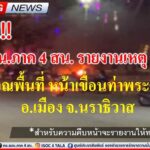 กอ.รมน.ภาค 4 สน. รายงานเหตุระเบิด บริเวณพื้นที่หน้าเขื่อนท่าพระยาสาย อ.เมือง จ.นราธิวาส