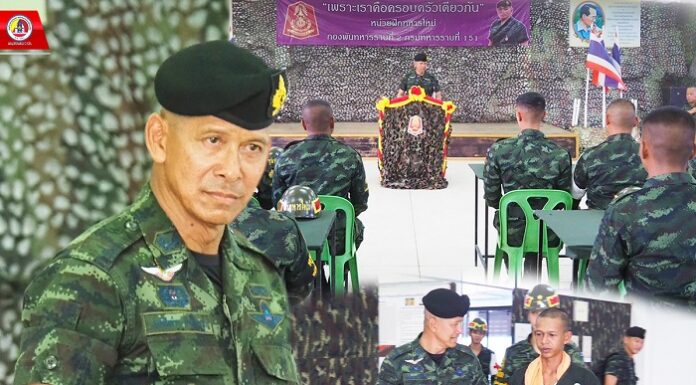 ผบ.พล.ร.15 ตรวจเยี่ยมหน่วยฝึกทหารใหม่ เน้นย้ำดูแลน้องสุดท้องของกองทัพบก เสมือนคนในครอบครัวเดียวกัน