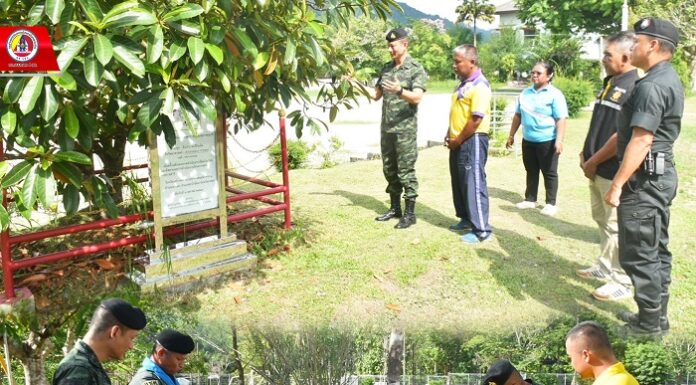 เสธ.ศปพร. ตรวจเยี่ยมการดำเนินการจัดทำป้าย และรั้วล้อมต้นไม้ทรงปลูก ในพื้นที่ อ.สะบ้าย้อย จ.สงขลา