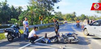 ทหารพราน 42 เข้าช่วยเหลือประชาชนที่ประสบอุบัติเหตุทางถนน