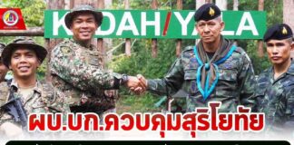 ผบ.บก.ควบคุมสุริโยทัยตรวจเยี่ยมให้กำลังใจกำลังพลปฎิบัติหน้าที่ตามแนวชายแดน ไทย- มาเลเซีย พร้อมพบปะ สร้างสัมพันธ์อันดีกับกองกำลังประเทศเพื่อนบ้าน